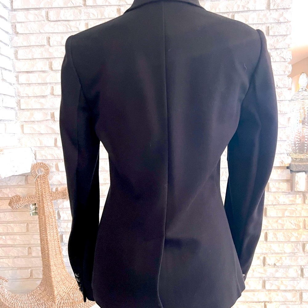 Lauren Ralph Lauren Equestrian Point Knit Stretch Blazer Sz 4 - Picture 7 of 10
